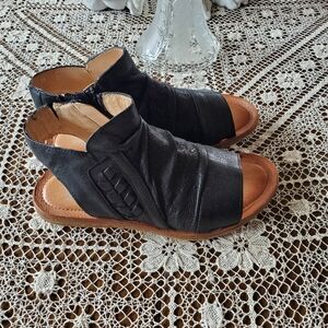 Miz Mooz Black and Brown Sandals